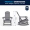 Merrick Lane Atlantic All-Weather Polyresin Adirondack Rocking Chair with Vertical Slats